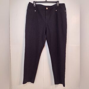 So Slimming by Chico's women's black stretchy pants size (3)